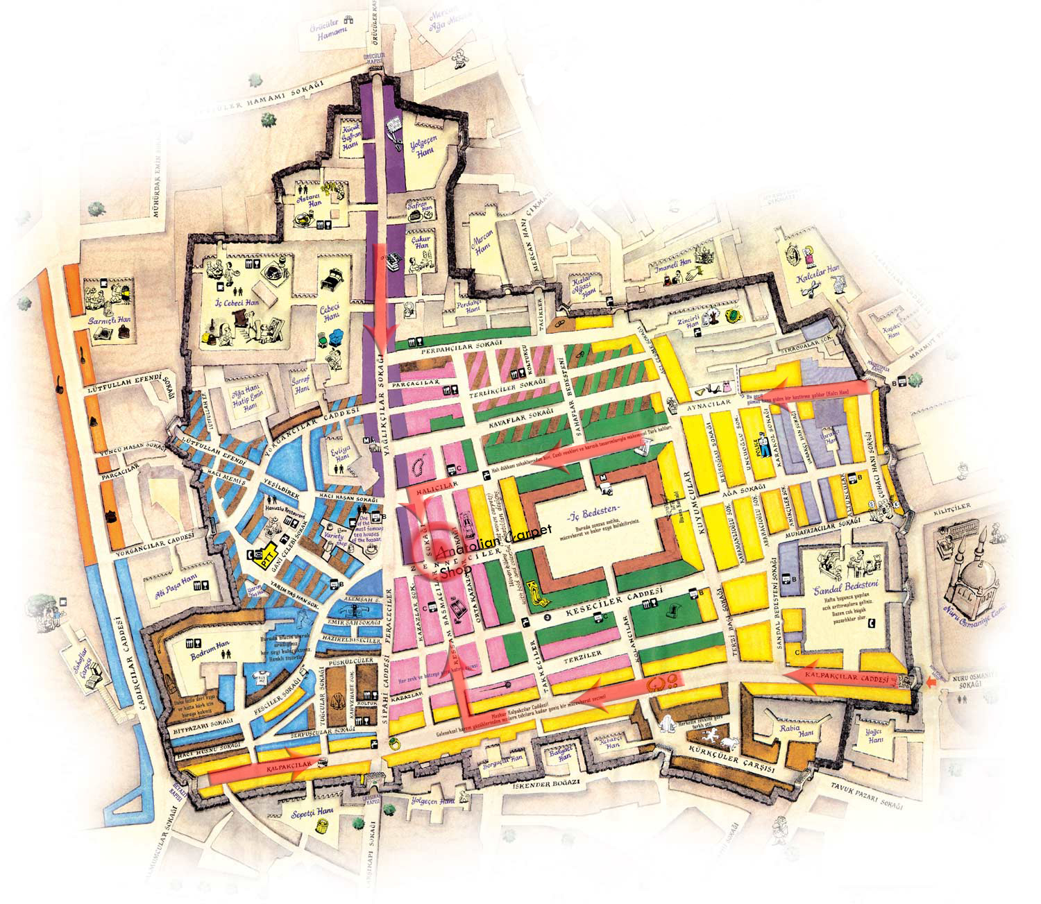 istanbul harta marele bazar