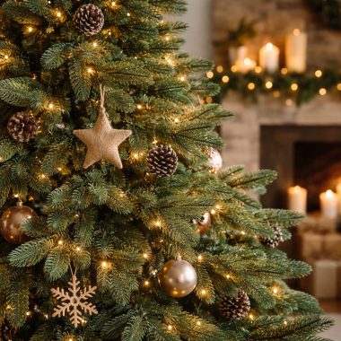 Cum arată un brad artificial de Crăciun cu aspect natural și unde îl găsești?